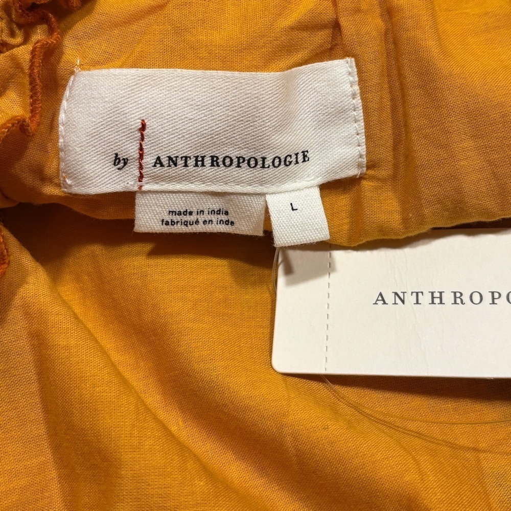 Anthropologie Embroidered Mustard Good Swing Tank Woman’s Size Large NWT - Picture 5 of 11